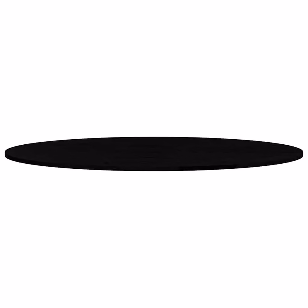 Berkfield Home Oval Solid Wood Oak Table Top, Dark Brown, W: 140 cm, D: 60 cm, H: 2 cm – 2