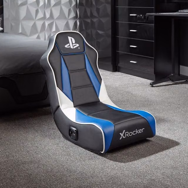 X Rocker PlayStation Geist Floor Rocker Gaming Chair for Kids in Black – 1