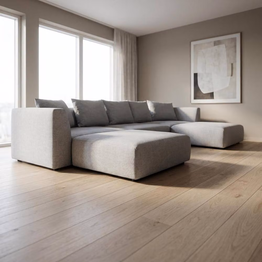 Abakus Direct Tokyo U-Shape Modular Sofa in Grey Fabric – 3