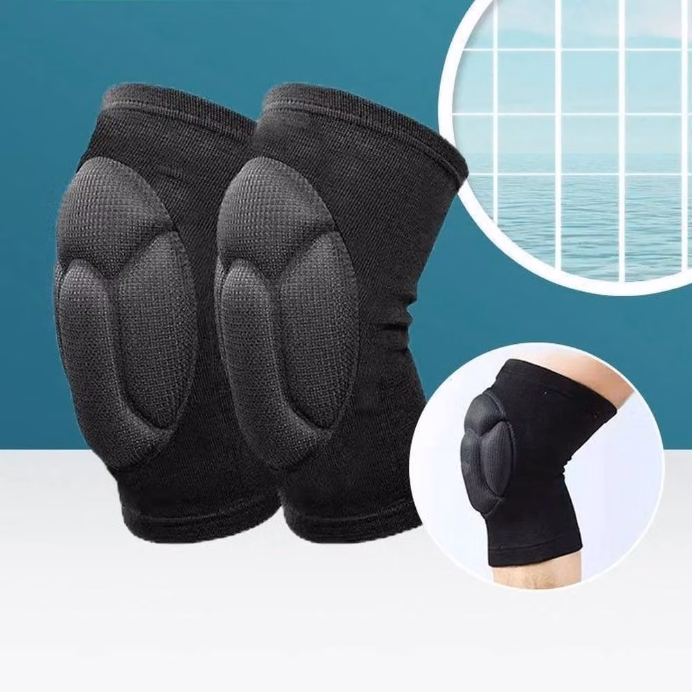 NESTLUNE Pro Knee Pads for Construction Comfort, 2 Pairs, Black, Size 10 – 6