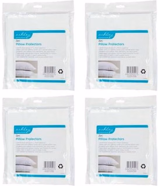 Ashley Allergy Friendly Pillow Protectors, White, W: 75 cm, D: 45 cm