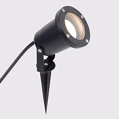 MiniSun Modern 3 in 1 IP65 Rated Outdoor Light in Black with LED Dusk to Dawn Sensor Bulb 4500K – 3
