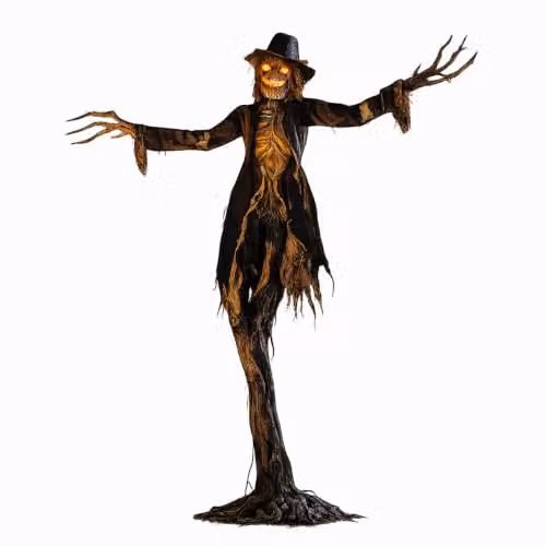 Home Accents 15ft Giant Sized Animated LED Worricrow Scarecrow Halloween Decoration in Orange and Multicolour – 3