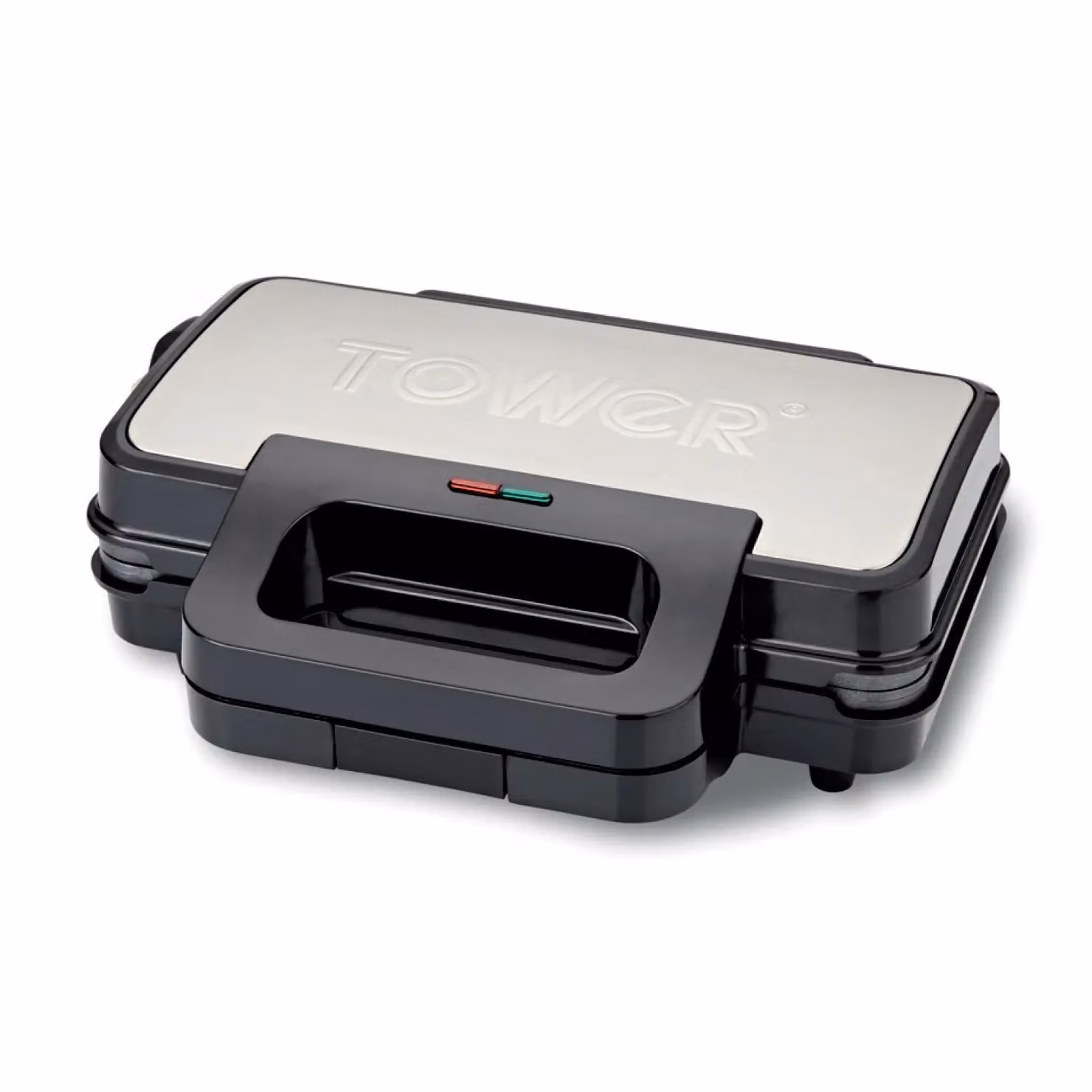 Tower T27031 Deep Filled Sandwich Maker with Non-Stick Ceramic Plates, 900W, Silver – 2
