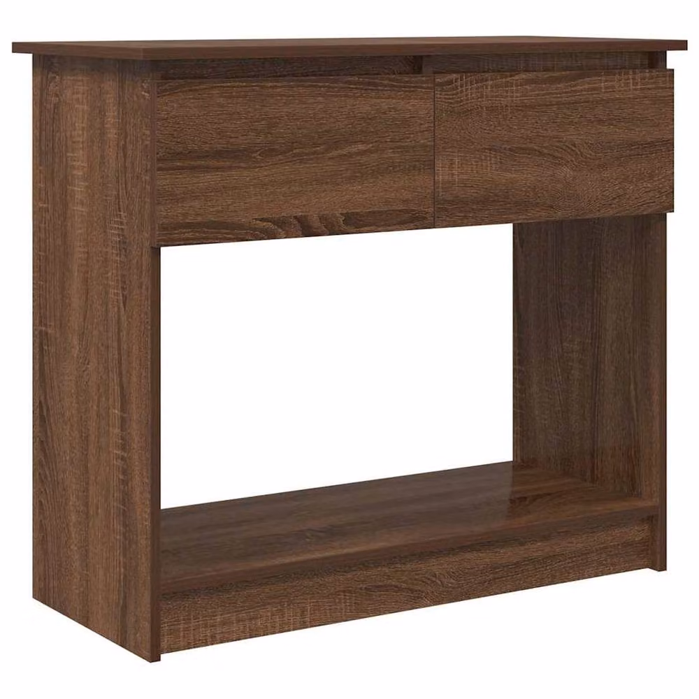 Berkfield Home Modern Console Table with Drawers, Brown Oak, W: 85.5 cm, D: 38.5 cm, H: 74.5 cm – 2