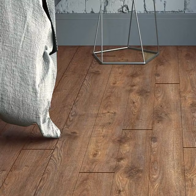 AGT EfftPre Wood Effect Click Laminate Flooring in Camel