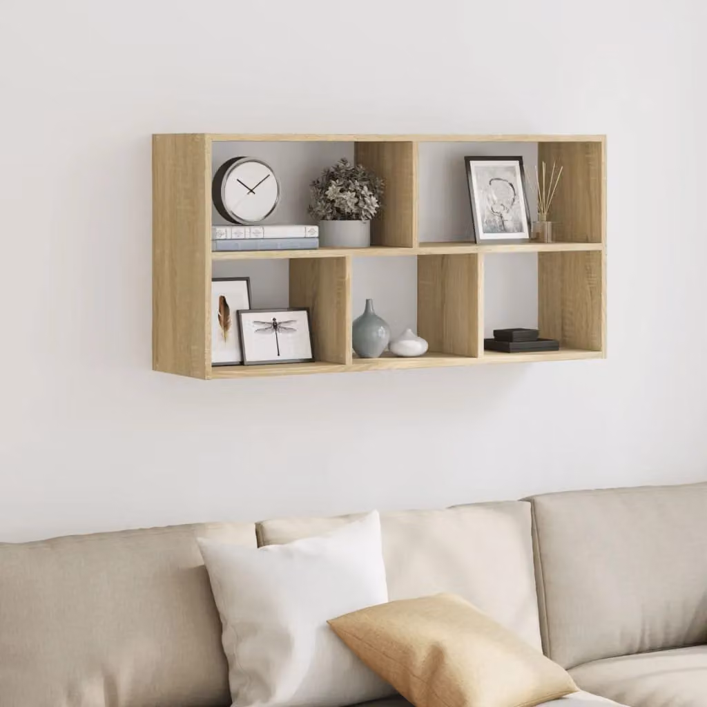 Berkfield Home Sonoma Oak Wall Shelf, Brown, W/D/H: 100 x 25 x 50 cm – 2