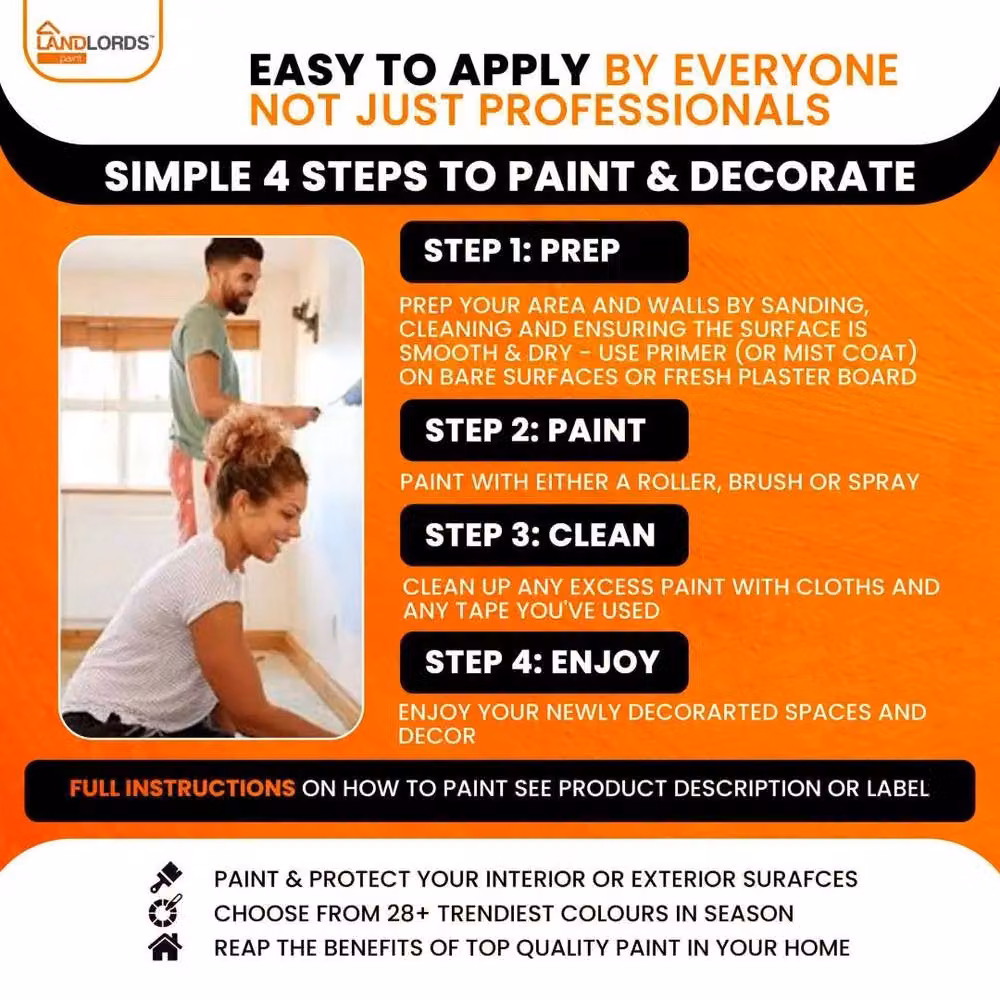 Landlords Rock Salt Eggshell Paint, 20 l – 4