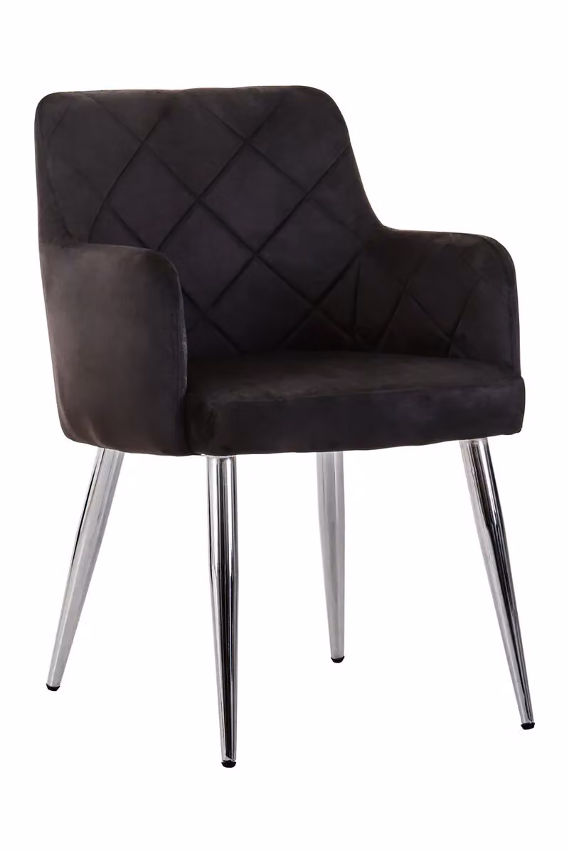 Interiors by Premier Modern Black Velvet Dining Chair – 3
