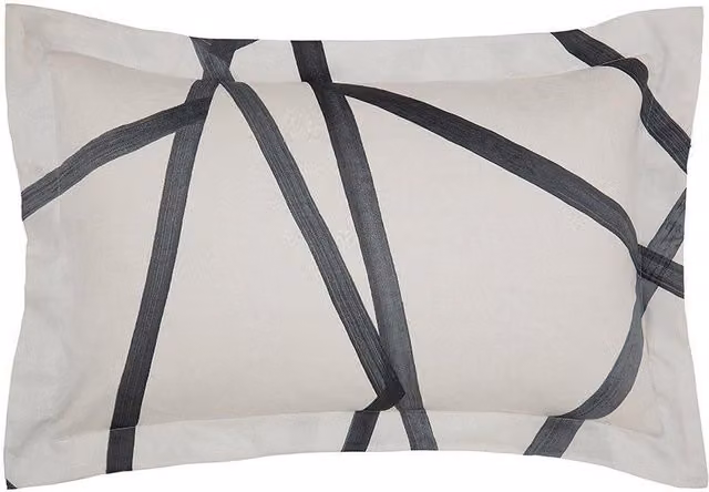 Harlequin Sumi Oxford Pillowcase in Beige and Grey, W/D/H: 40 x 60 cm – 1