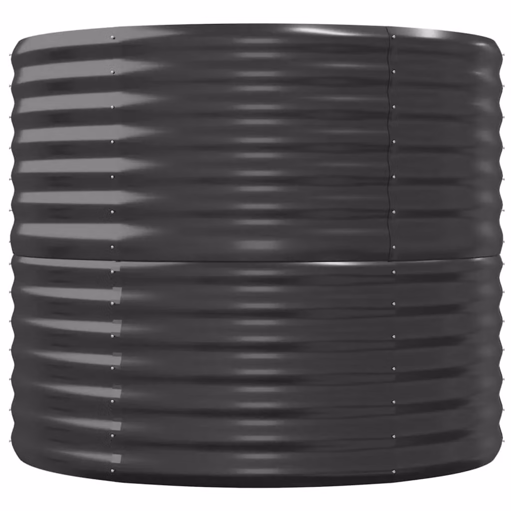 Berkfield Home Garden Powder-coated Steel Raised Bed in Anthracite Black, W/D/H: 152 x 80 x 68 cm – 3
