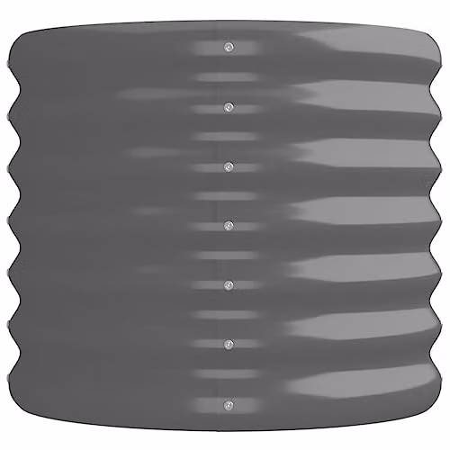 vidaXL Grey Galvanised Steel Raised Bed for Vegetable, Herb or Ornamental Gardens W: 224 cm, D: 40 cm, H: 36 cm – 3
