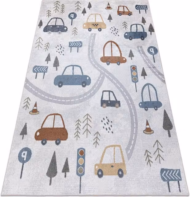 RugsX Bono Kids Motif Rug in Yellow and Multicolour, W/D: 120 x 170 cm