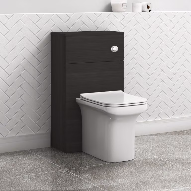 Royal Bathrooms Turin 500mm Wall Mounted WC Unit with White Rimless Ceramic Toilet and Soft Close Seat