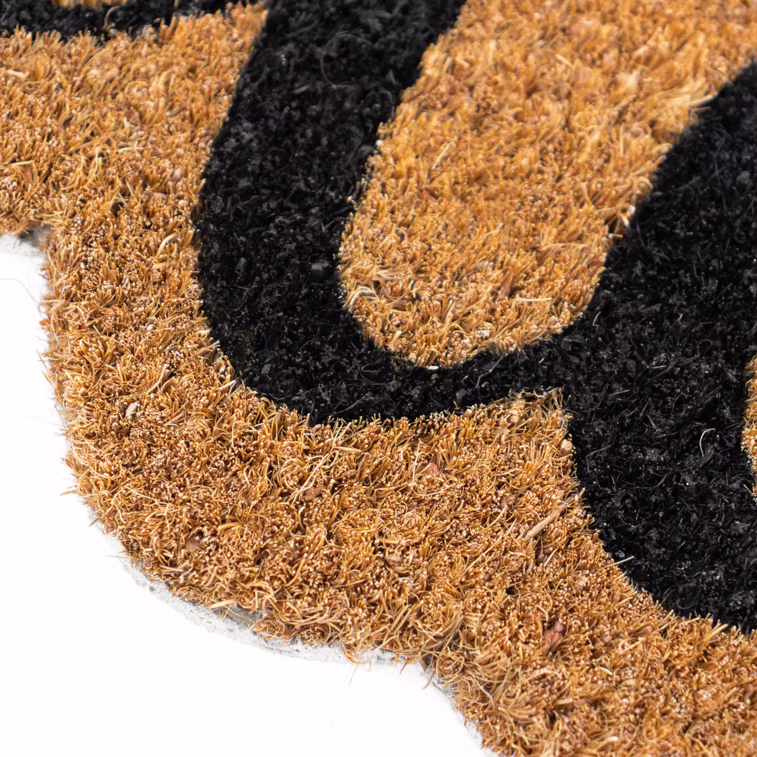 JVL Brown Coir Rectangular Entrance Doormat with Natural Rubber Backing, W: 40 cm, D: 70 cm – 3