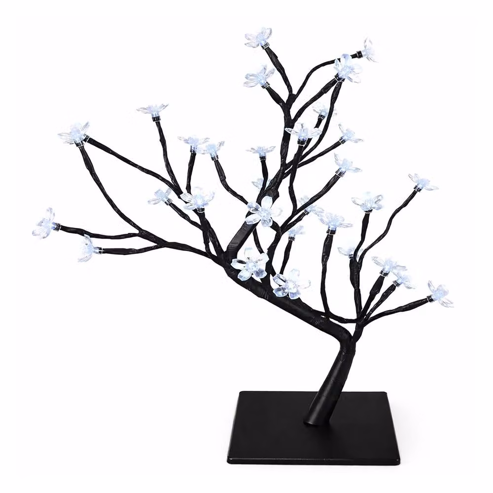 Simpa Cherry Blossom Bonsai Style Tree 32LED Battery Operated Lamp in White – 2
