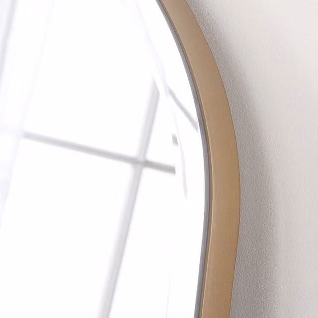 Yearn Minimalist Round Gold Mantle Wall Mirror