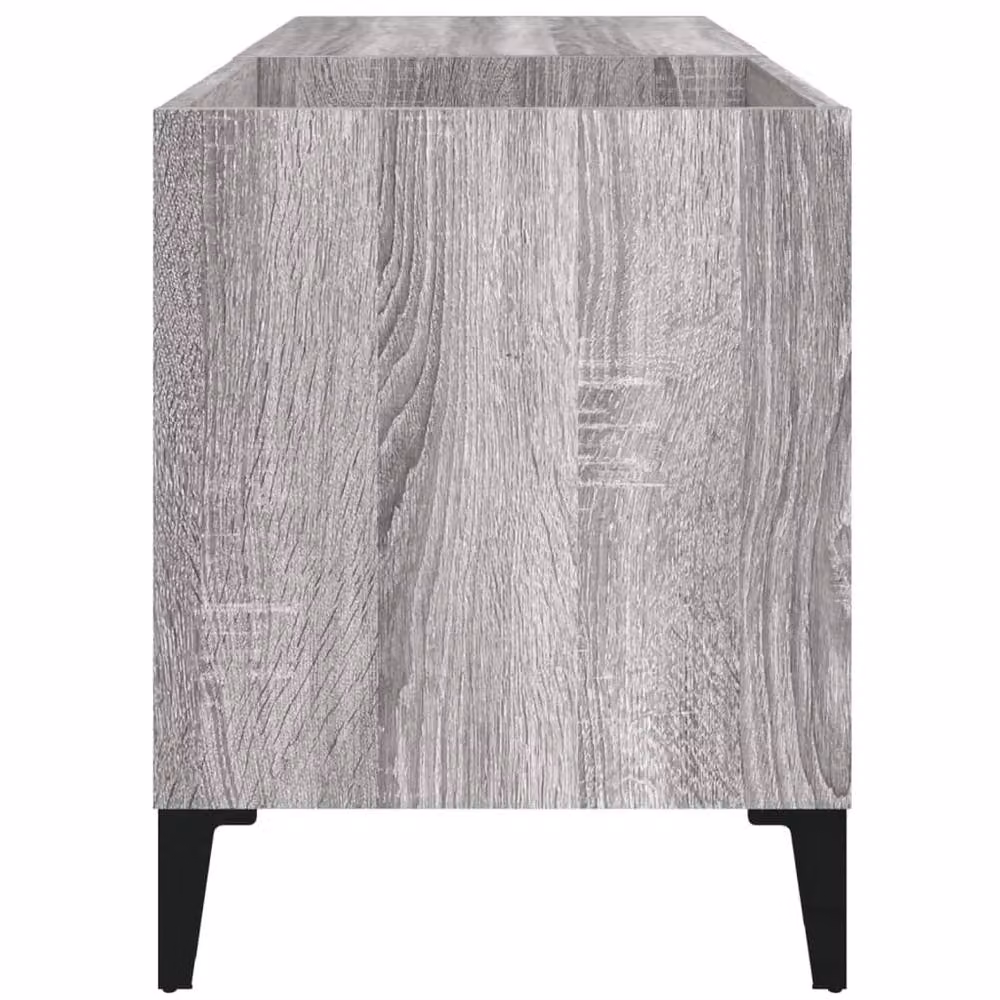 Berkfield Home Record Cabinet in Grey Sonoma, W: 84.5 cm, D: 38 cm, H: 48 cm – 3