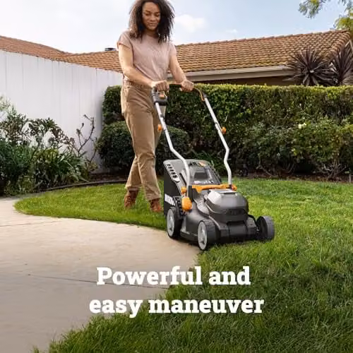 Worx Powershare Black Cordless Lawnmower with Rechargeable Battery and Collection Bag, 33 cm – 2