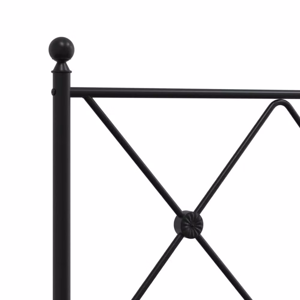 Berkfield Home Metal Bed Frame with Footboard, Black, W/D/H: 140 x 200 x 90.5 cm – 3