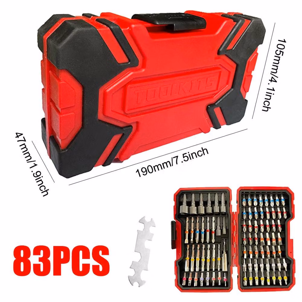 Ventryn 83-in-1 Magnetic Steel Screwdriver Bit Set with Torx, Hex and Phillips Bits in Multicolour – 2