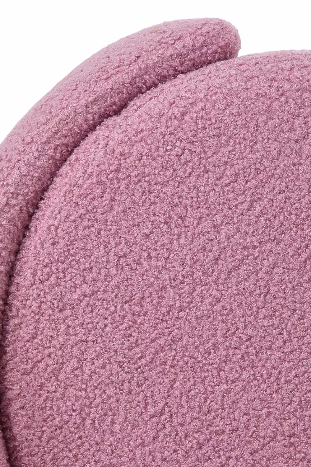 Living and Home Teddy Fleece Upholstered Vanity Stool in Purple – 3