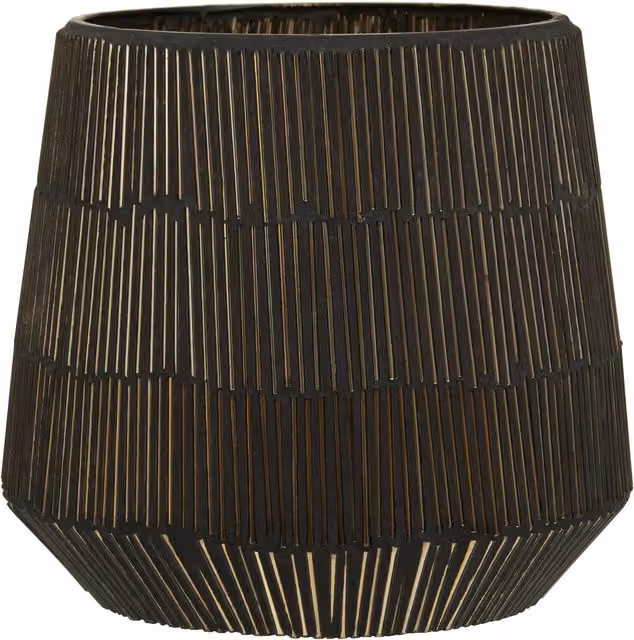 Orsina Gaia Small Round Mosaic Glass Tealight Candle Holder in Gold
