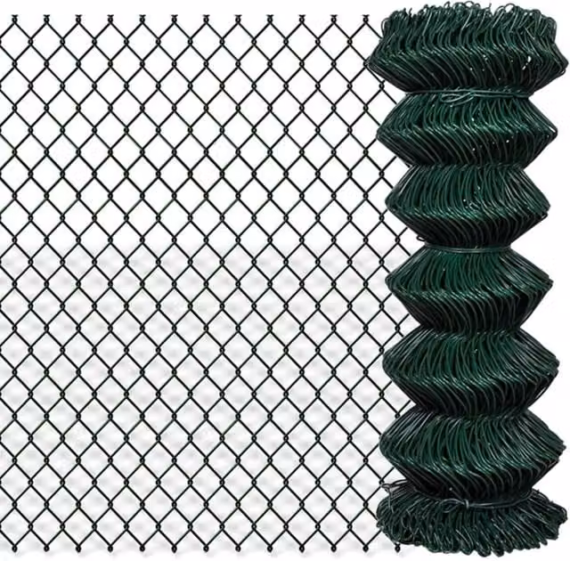 Berkfield Home Green PVC-Coated Steel Chain Link Fence, 1 x 25 m – 1