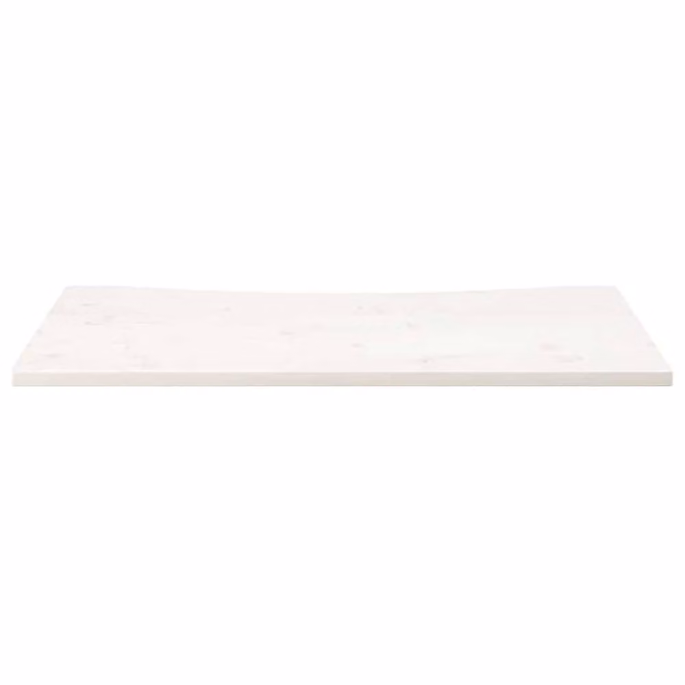 Berkfield Home White Solid Wood Pine Desk Top, W: 100 cm, D: 50 cm, H: 2.5 cm – 2