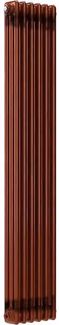 Lux Heat Vertical 3-Column Steel Radiator in Copper Lacquer, H: 150 cm, W: 29 cm