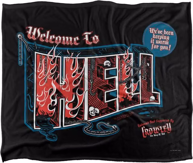 Supernatural Welcome Officially Licensed Silky Touch Super Soft Fleece Throw Blanket, White, W: 152 cm, D: 127 cm – 1