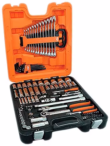 Bahco S103 103-Piece Metric Socket and Spanner Set in Orange