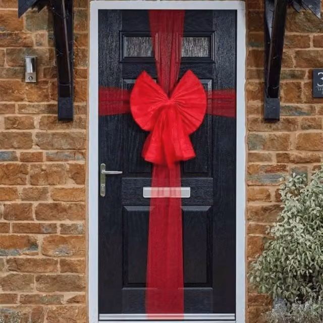 Samuel Alexander Large Red Christmas Hanging Door Bow Decoration, W: 49 cm, H: 49 cm, D: 49 cm – 2