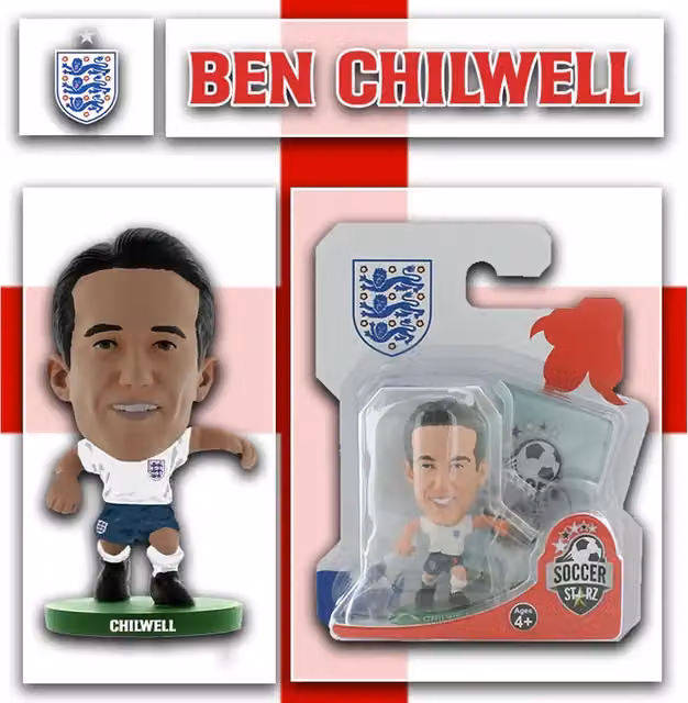 SoccerStarz Ben Chilwell England 2022 Version Mini Figure, White, Height: 5 cm
