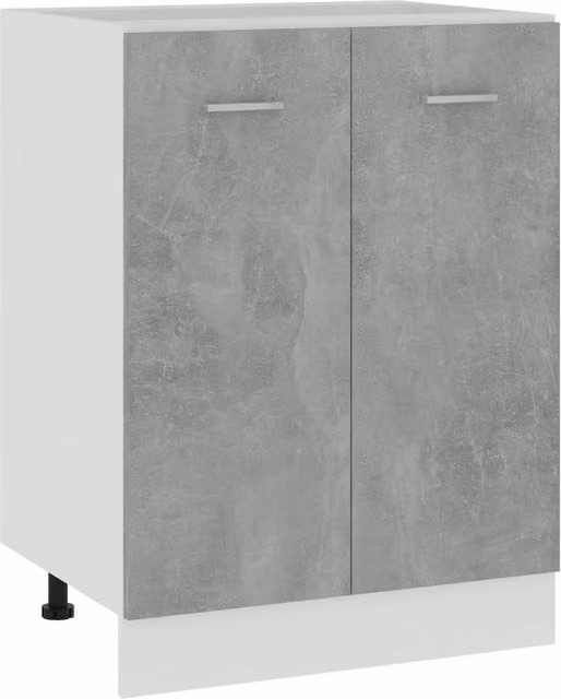 Berkfield Home Modern Kitchen Base Unit in Concrete Grey, W/D/H: 60 x 46 x 81.5 cm