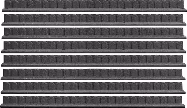Garden Gear Flexi-Edge Lawn Mower Friendly Rubber Border Edging, Grey, 8