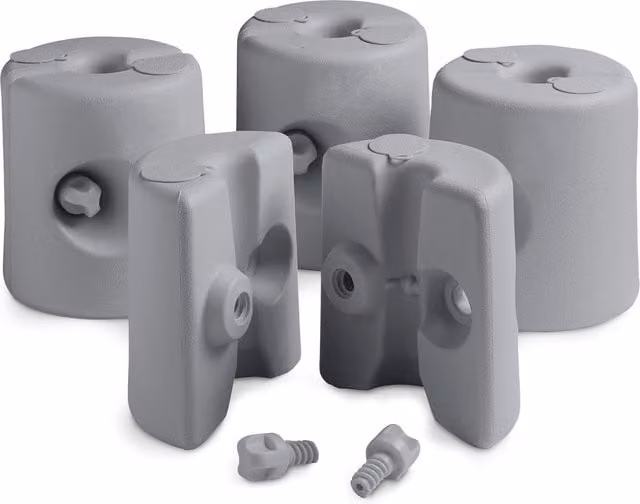 VonHaus Set of 4 Weather Resistant Plastic Gazebo Leg Weights in Grey