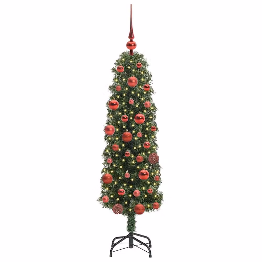 Berkfield Home Artificial Green Christmas Tree with 150 Warm White LEDs and Stand, Height: 150 cm – 3