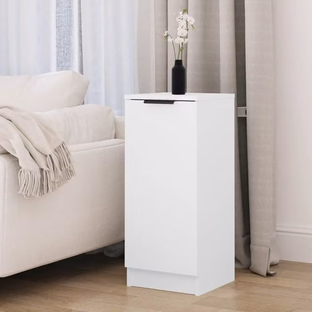 Berkfield Home White Sideboard in MDF, W/D/H: 30 x 30 x 70 cm – 1