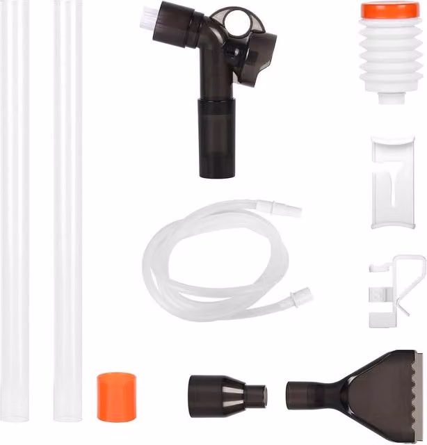 NESTLUNE Fish Tank Siphon Vacuum Pump Aquarium Gravel Cleaning Kit, White, Length: 110 cm