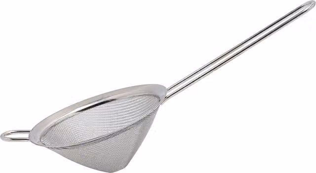 Buckingham Fine Mesh Conical Sieve Strainer in Silver Stainless Steel, Diameter: 14 cm