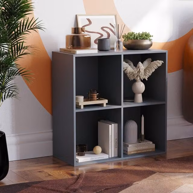 Vida Designs Durham 4 Cube Storage Organiser in Grey, W/D/H: 65.0 x 29.0 x 64.5 cm – 5