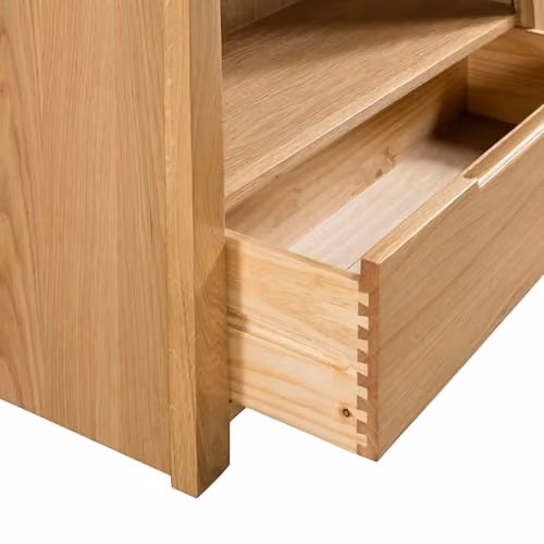 Julian Bowen Curve Retro Oak TV Unit, Brown, W/D/H: 115 x 40 x 50 cm – 2