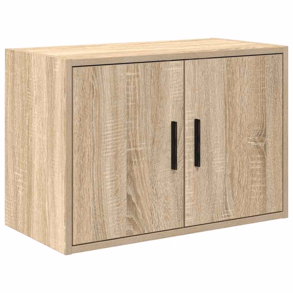 Berkfield Home Set of 2 Wall Mounted Garage Cabinets in Sonoma Oak and Beige Engineered Wood – 2