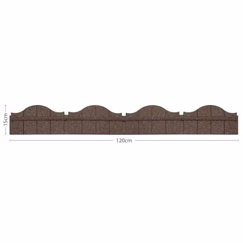 Garden Gear Ultra Curve EZ Border Edging Large Carolina Recycled Rubber Garden Border in Grey