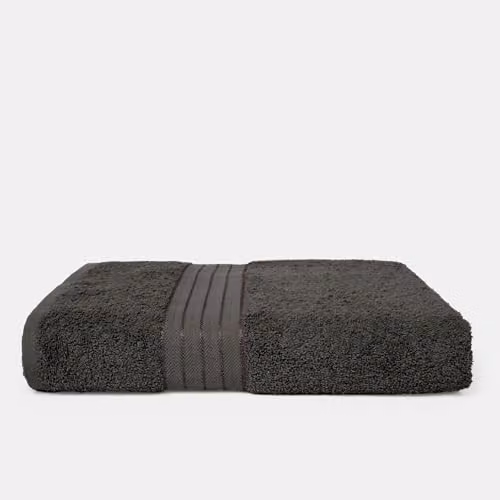 OHS Luxury Anthracite Grey Cotton Terry Bath Sheet, W/D/H: 150 x 90 x 0.9 cm – 4