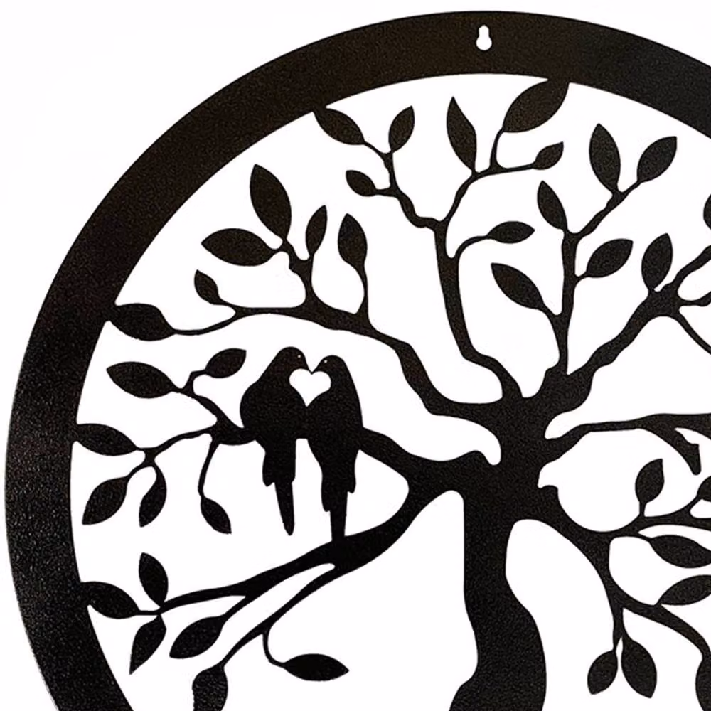 Poppyforge Tree of Life Small Metal Wall Art in Black, W29.5 x H29.5 cm – 2