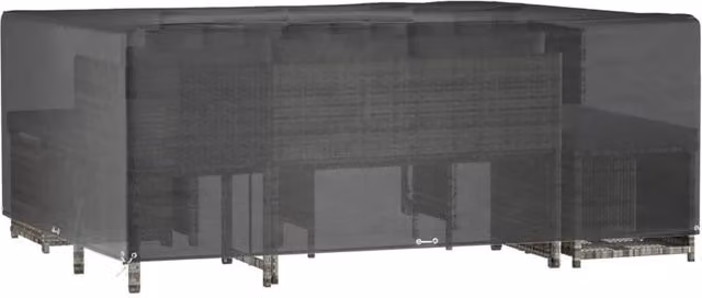 Berkfield Home Rectangular Garden Furniture Cover with 16 Eyelets, Water Repellent, Black, W/D/H: 300 x 250 x 90 cm – 1