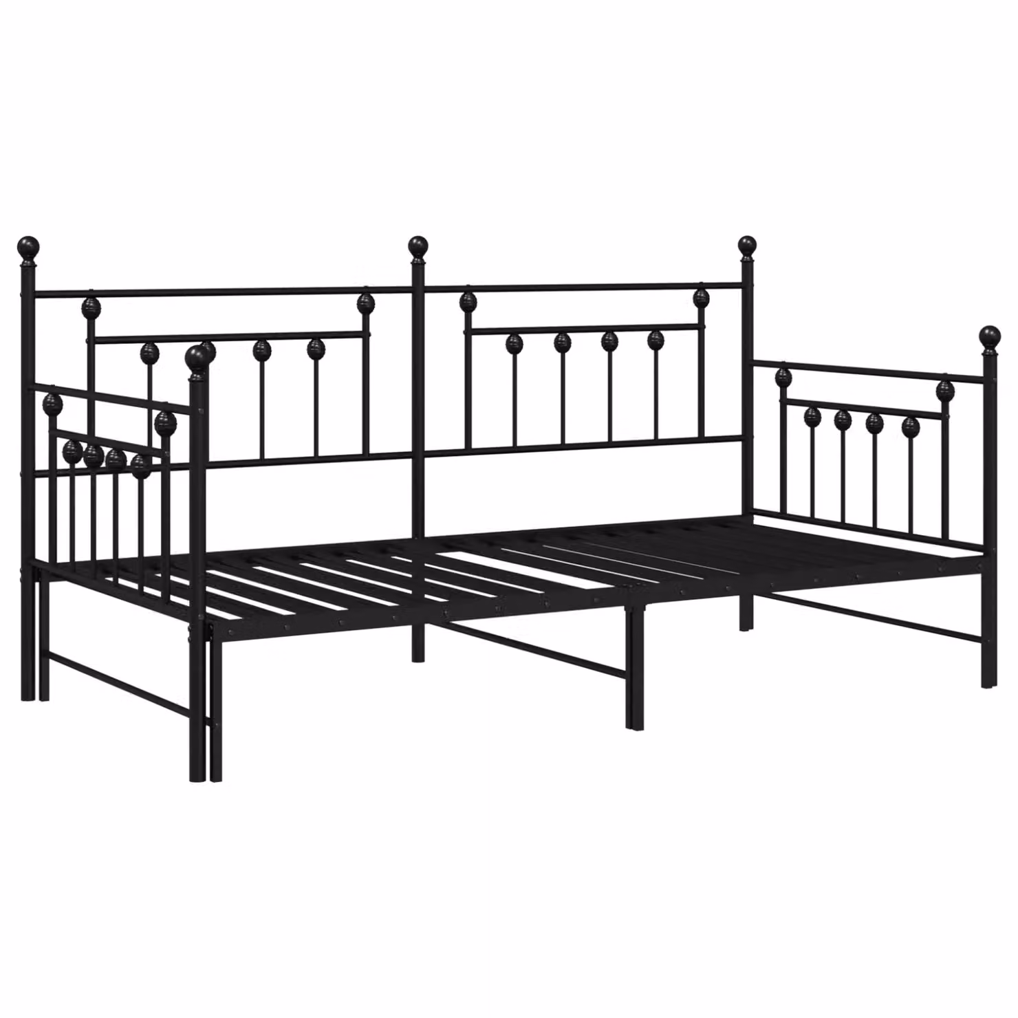 Berkfield Home Modern Black Metal Bed Frame W: 90 cm, L: 190 cm – 2