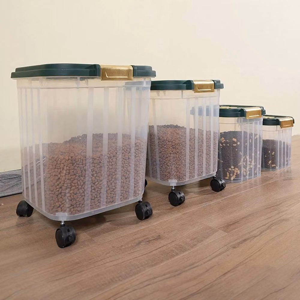 FLAVORA Airtight and Leakproof Plastic Dry Food Storage Bin, Clear, W: 100 cm, D: 100 cm – 2